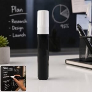 Black Chalk Marker Pen � Liquid Erasable for Chalkboard & Glass