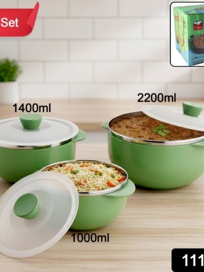 Multipurpose Kitchen Serving Bowl Set – Durable & Stackable 3-Piece