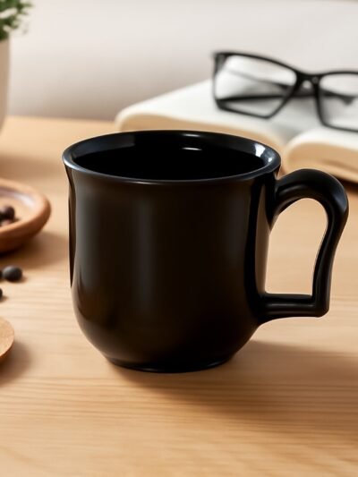 Plastic Coffee Mug – Durable Black Reusable Tea Cup | Mug Wala