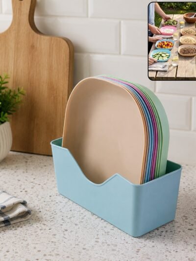 11-in-1 Snack Serving Plates Set � Multi-Compartment & Durable