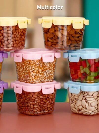 Plastic Food Storage Containers – 500ml 4 Pcs Leak-Proof Set | Organivo