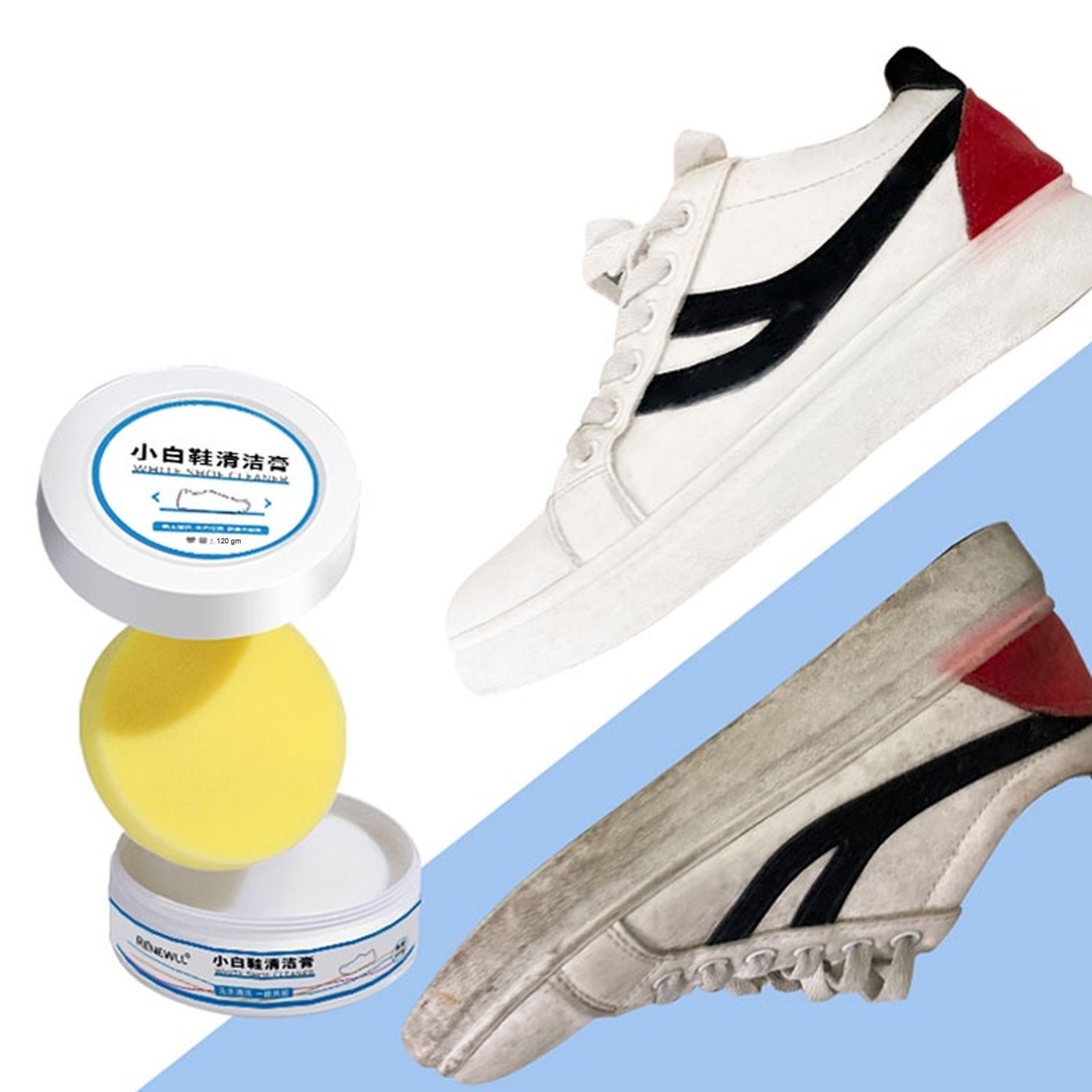 Shoe Stain Remover Cream – No-Wash Sneaker & Leather Cleaner | Velvet Wipe