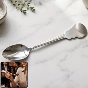 Stainless Steel Dinner Spoon � Elegant Carved Handle for Daily Use