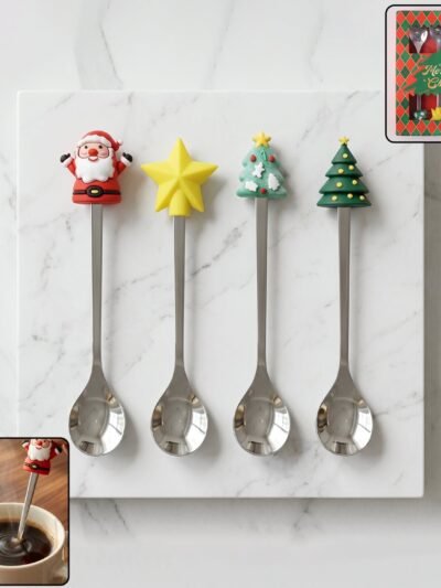 Golden Cartoon Spoon Set � Stylish & Durable Tableware for All
