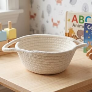 Storage Basket � Handwoven Cotton Rope for Organizing and Decor