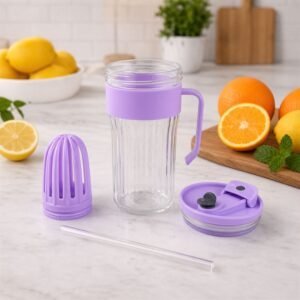 Glass Tumbler with Lid � Reusable, Stylish Cold Beverage Mug