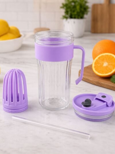Glass Tumbler with Lid � Reusable, Stylish Cold Beverage Mug