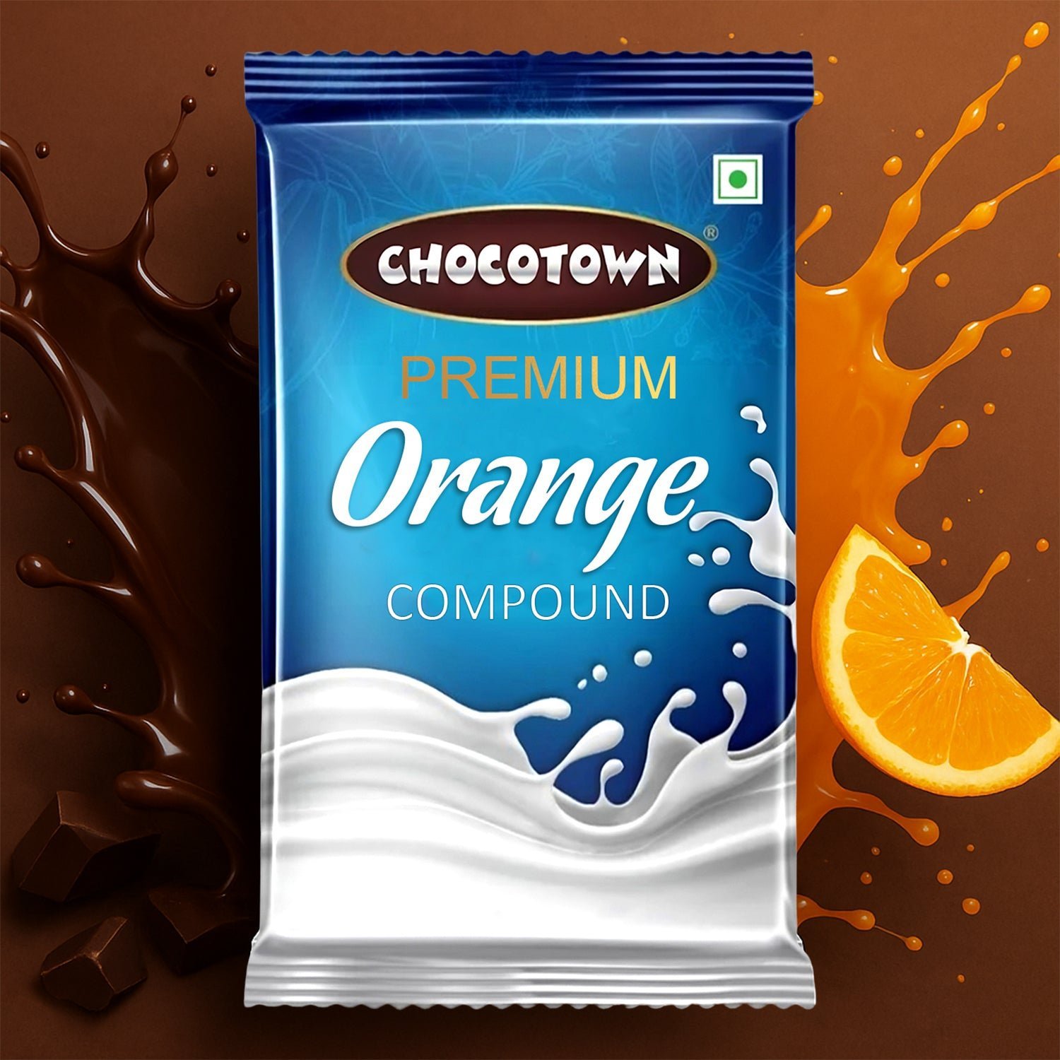 Orange Chocolate Compound � Premium Baking Slab 500gm | Chocotown