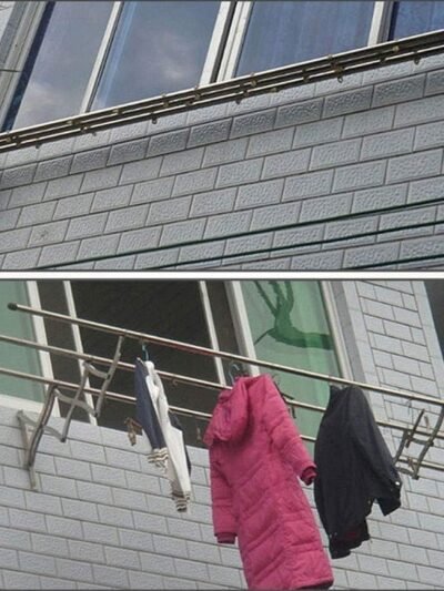 Foldable Clothes Rail – Stainless Steel Wall Mount | BathNova