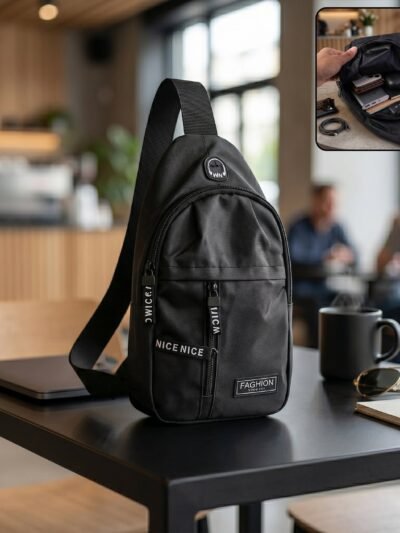 Waterproof USB Charging Sling Bag – Travel & Crossbody | FERVENT