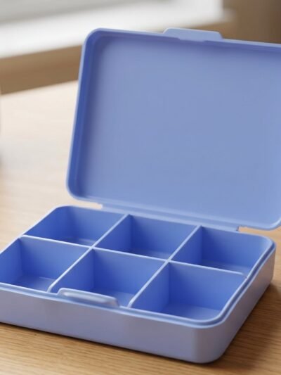 Pill Organizer Box � Compact 6-Compartment Daily Medicine Storage