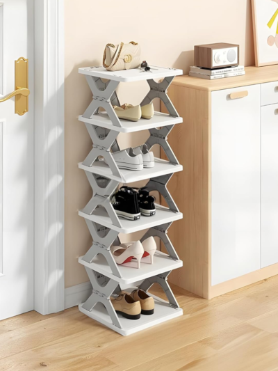 Foldable Shoe Rack – 8-Layer Space-Saving Storage | Organivo