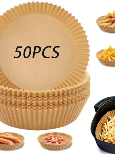 Air Fryer Liners � Round Disposable Parchment (50 Pcs) | Dabster