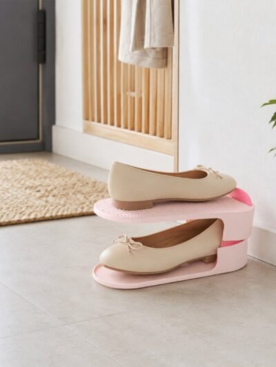 Adjustable Shoe Storage Rack � Space-Saving & Stackable Design