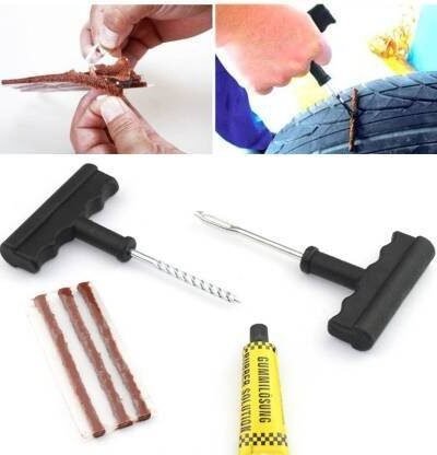Tubeless Tyre Puncture Repair Kit – Complete Set for Cars & Bikes | RaceVault