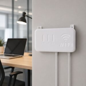 Wall Mount WiFi Router Holder � Space-Saving Cable Management Solution