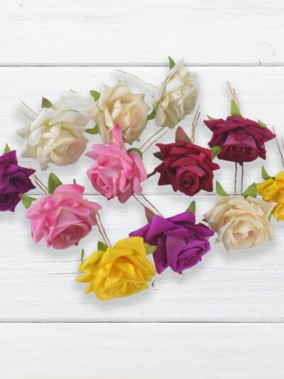 Flower Hair Pin Set – Vibrant Multicolor Floral Hair Accessories