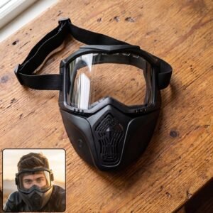 Protective Bike Goggle Face Mask � Detachable Shield for Outdoor Safety