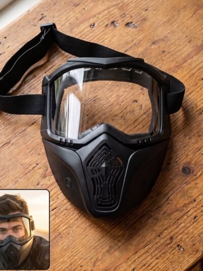Protective Bike Goggle Face Mask � Detachable Shield for Outdoor Safety