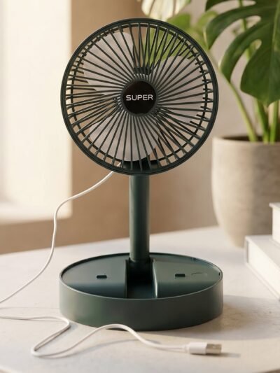 USB Table Fan � Compact, Quiet, Adjustable Stand for Desk