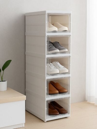 Stackable Storage Cart – 5-Layer Foldable Home Organizer | Organivo