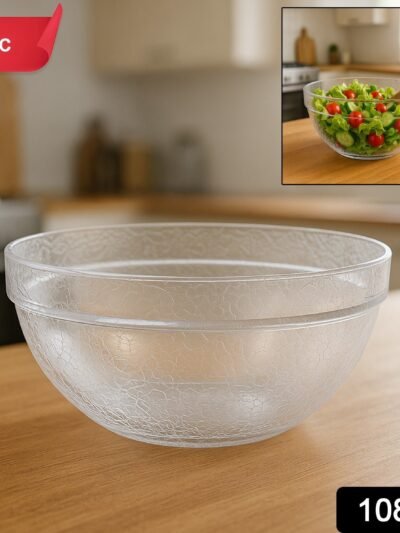 Idli Mixing Bowl – Transparent Textured Plastic, Spill-Resistant