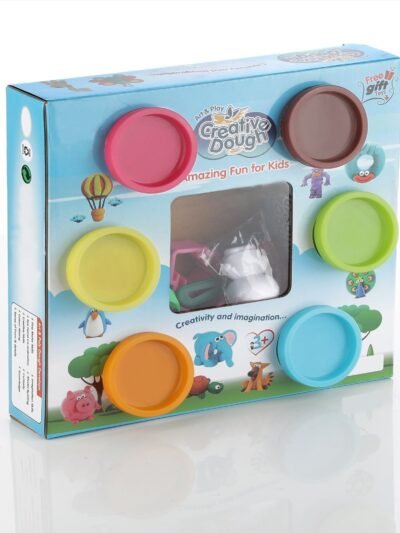 Non-Toxic Play Dough – 50 Clay Moulds & 5 Colors (Pack of 6) | Aditi