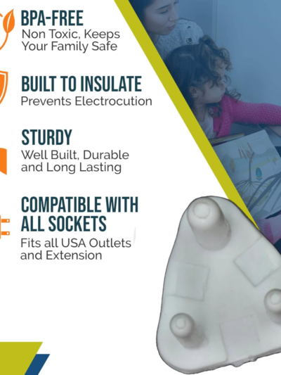 Baby Safety Socket Cover – Big Electric Plug Protector | Velvet Wheels