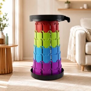 Telescopic Folding Stool � Portable, Adjustable Camping Seat