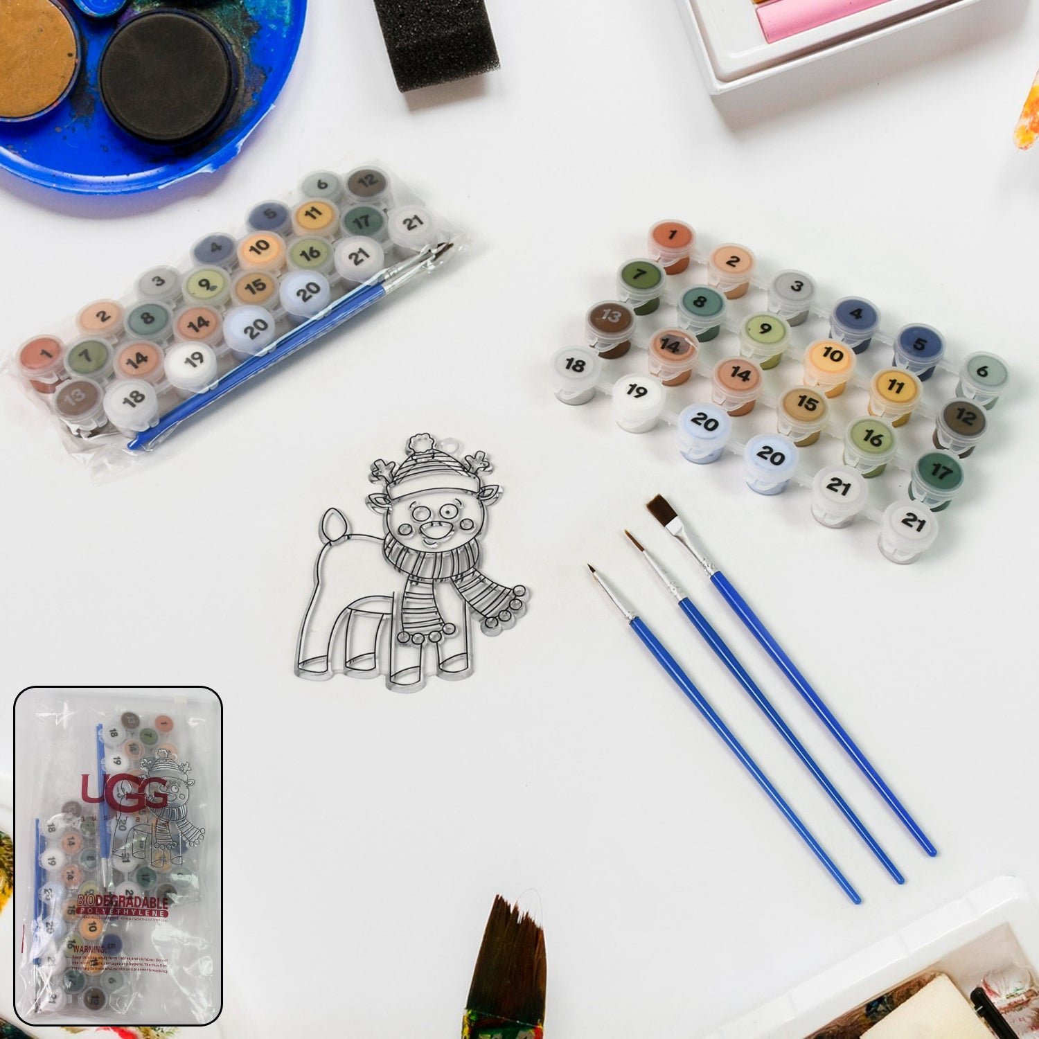 Paint by Number Kits � Adult DIY Art Set with Brushes | Indo Glow