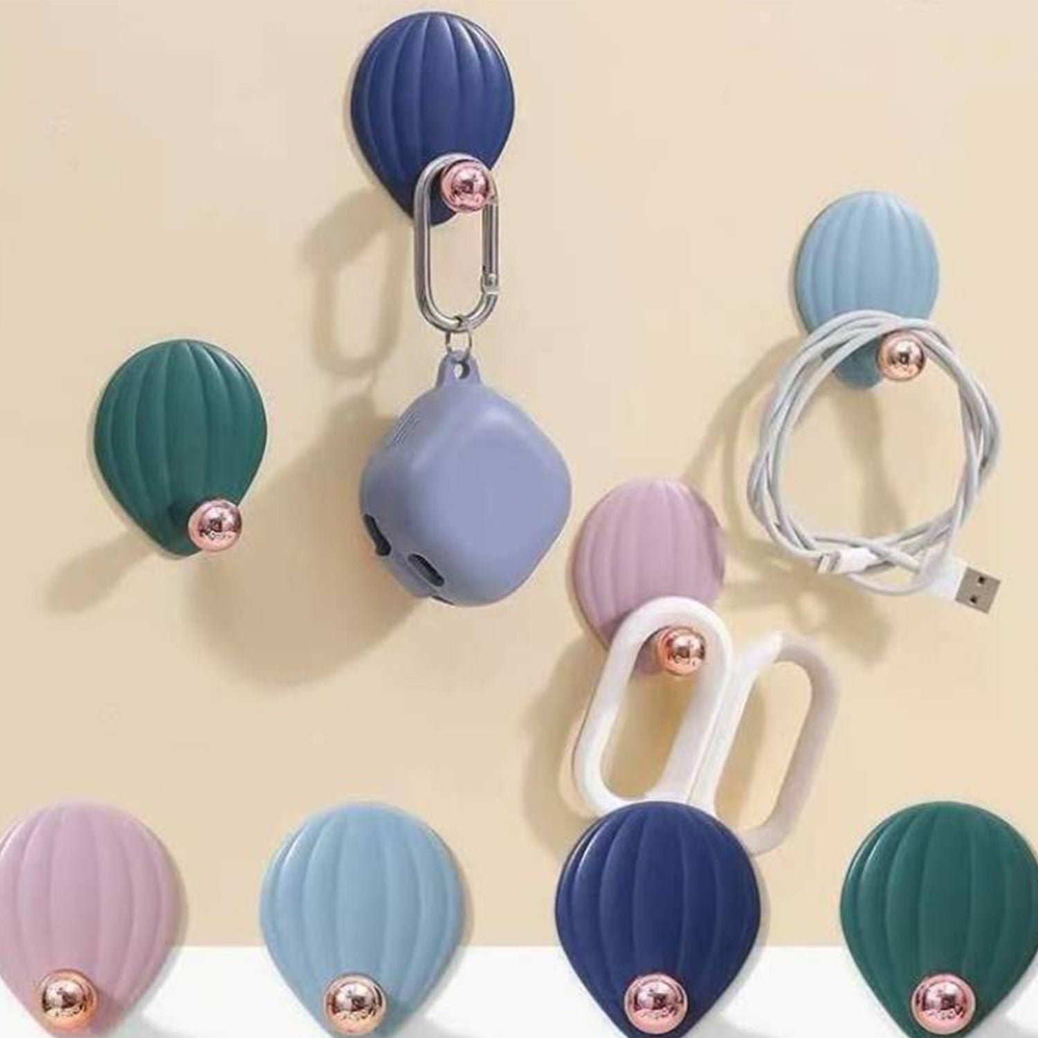 Self Adhesive Wall Hooks – Waterproof, Stylish 5 KG Load (4 Pc)