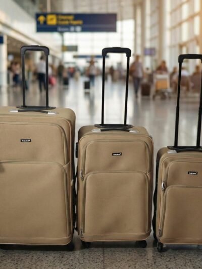 Soft Side Trolley Luggage Set – 3-Piece Travel Companion