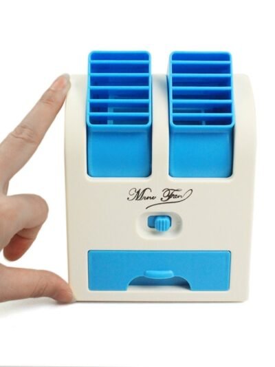 Dual Bladeless Mini Air Conditioner – USB & Fragrance