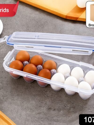 Egg Storage Box – 12-Grid Airtight Refrigerator Organizer
