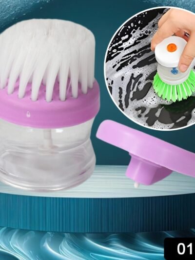 Wash Basin Brush with Soap Dispenser – Efficient Multicolor Cleaner | VelvetBubbles