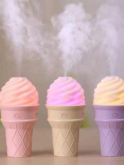 Ice Cream LED Humidifier � Portable Air Moisturizer & Fragrance Diffuser