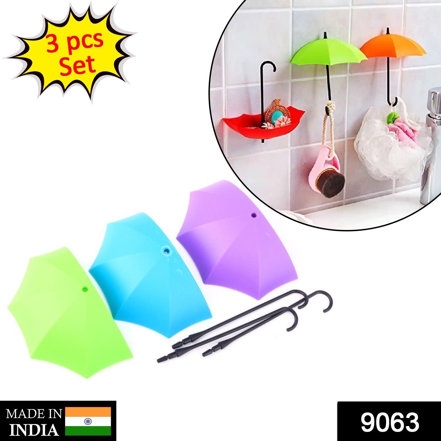 Umbrella Wall Hook – Multipurpose Key & Hat Holder | GlimmerHome