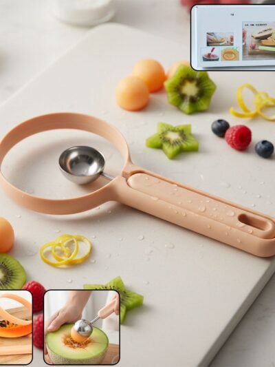 Fruit Scooper and Cutter Tool – Dual-Function Kitchen Essential