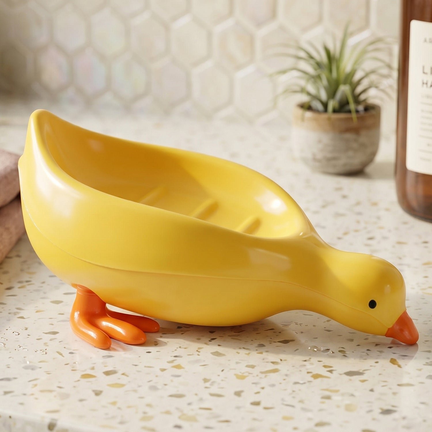 Kids Duck-Shaped Soap Holder � Fun & Waterproof Bathroom Accessory