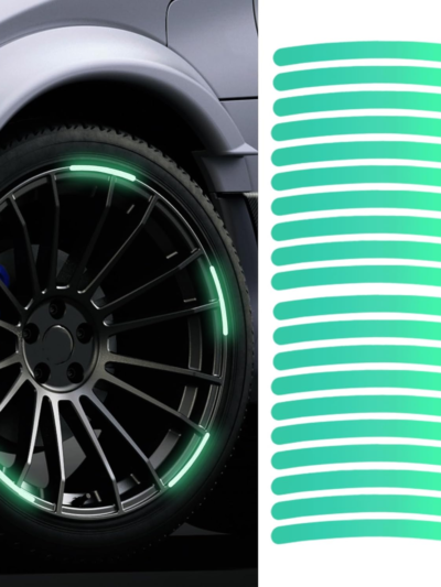 Reflective Car Wheel Stickers – Multicolored 20 Pcs for Night Safety | Velvet Wheels