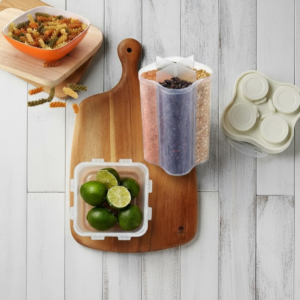 4 Section Food Storage Container – Airtight Plastic Jar | Organivo