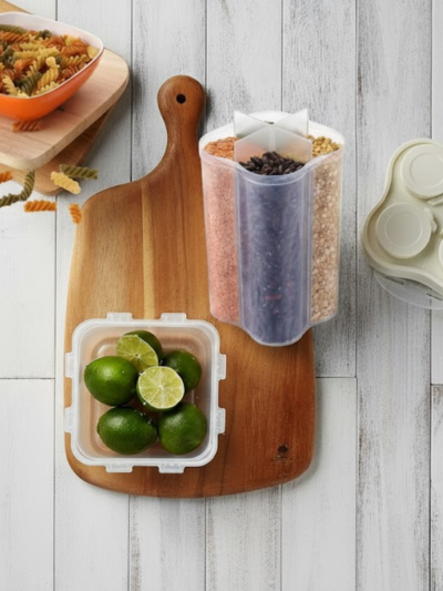 4 Section Food Storage Container – Airtight Plastic Jar | Organivo