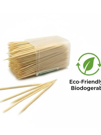 Wooden Toothpicks – Hygienic Dispenser Box, 250 Sticks |