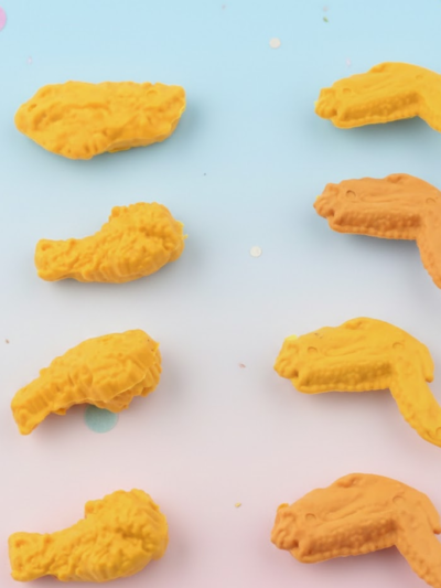 Chicken Erasers – Fun Wing & Leg Set | TinyTrendy