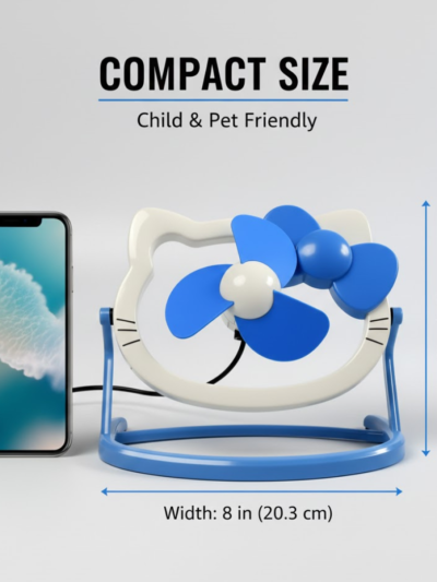 USB Mini Fan – Quiet & Portable Desk Fan for Home & Office | VoltDesk