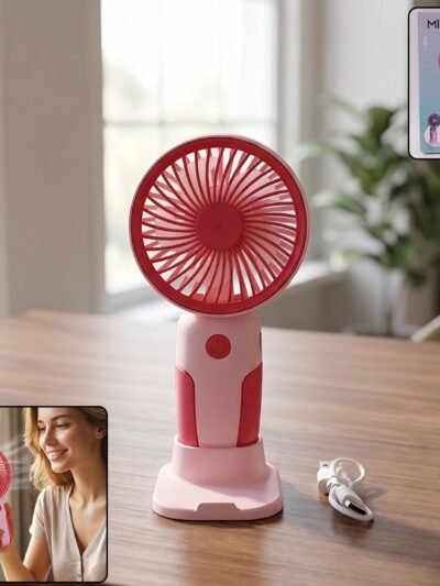 Mini Handheld Rechargeable USB Fan � Portable & Detachable Stand
