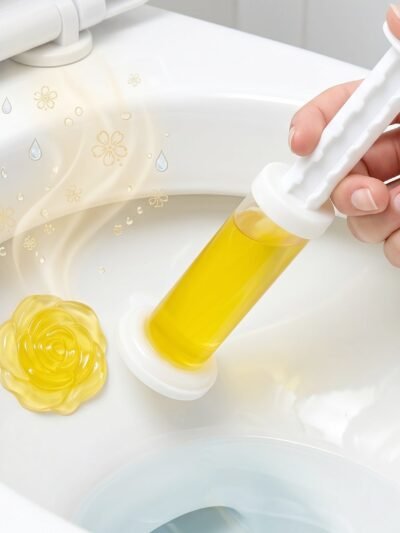 Flower-Shaped Toilet Gel Cleaner � Long-Lasting Freshness and Hygiene