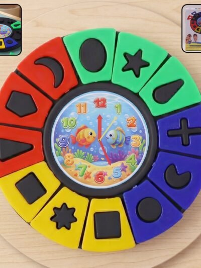 Shape & Color Matching Puzzle Toy with Clock � Early Learning Fun