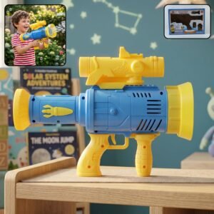 Automatic Bubble Gun � Rechargeable with Colorful Lights for Kids