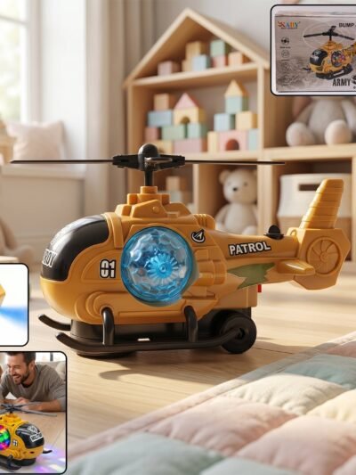 Military Spray Helicopter Toy � Lights, Music & Mist for Kids